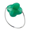 Ring, Green Agate, White Gold