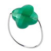 Ring, Green Agate, White Gold