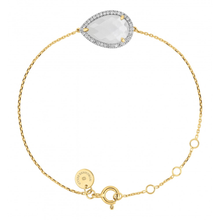 Mother Of Pearl And Diamonds Yellow Gold Alma Bracelet