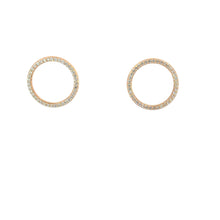  Diamond-set rose gold earrings