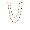 Collier pour femme en or jaune 18 carats et perles de tourmalines multicolores. Collier Africa Marco Bicego CB2513