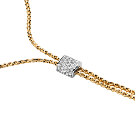 Collier Sautoire Cravate pour femme en or jaune et diamants. Collier Aria Fope 89403CX_BB_G_GBX_070