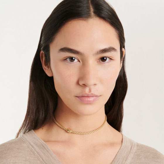 Collier flexible pour homme et femme en or rose et diamants. Bracelet Eka Flex'it Fope 07F01CX_BB_R_XRX_037