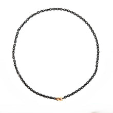  Collier pour homme et femme en titane avec boucles en or rose. Collier Essentia Anteo 155549