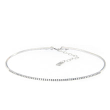  Collier ras-de-cou pour femme en or blanc et diamants blancs. Collier Fancy Dinos Karalis KO00009-026-01