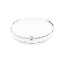  Collier ras-de-cou pour femme en or blanc et diamants blancs. Collier Fancy Dinos Karalis KO00019-002-01