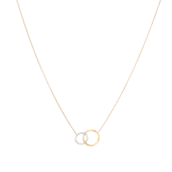 Collier pour femme en or jaune 18 carats et diamants blancs. Collier Jaipur Link Marco Bicego CB1674-B