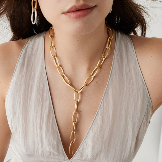 Collier pour femme en or jaune 18 carats. Collier Jaipur Link New Marco Bicego CB2667