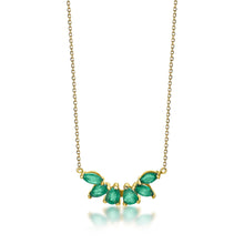  Collier pour femme en or jaune 18 carats et émeraudes. Collier Le Carre GD107ES.00