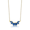 Collier pour femme en or jaune 18 carats et saphirs bleus. Collier Le Carre GD107ZA.00