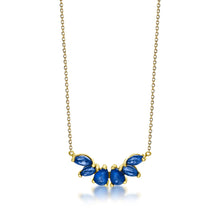  Collier pour femme en or jaune 18 carats et saphirs bleus. Collier Le Carre GD107ZA.00