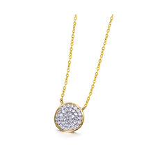  Collier pour femme en or jaune 18 carats et diamants blancs. Collier Le Carre GD146OA.00
