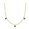 Collier pour femme en or jaune 18 carats et saphirs bleus. Collier Le Carre GD171ZA.00