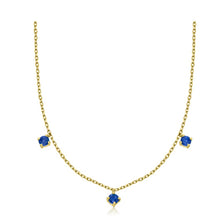  Collier pour femme en or jaune 18 carats et saphirs bleus. Collier Le Carre GD171ZA.00