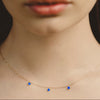 Collier pour femme en or jaune 18 carats et saphirs bleus. Collier Le Carre GD171ZA.00