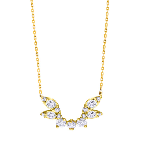 Collier pour femme en or jaune 18 carats et diamants blancs Collier Le Carre GD175OA