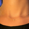 Collier pour femme en or jaune et diamants motif cube. Collier Le Carré GD181OA