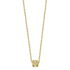 Collier pour femme en or jaune et diamants motif cube. Collier Le Carré GD181OA