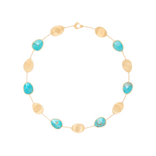  Collier pour femme en or jaune 18 carats et amazonites. Collier Lunaria Marco Bicego CB2099-AMA01-Y-02