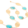 Collier pour femme en or jaune 18 carats et amazonites. Collier Lunaria Marco Bicego CB2099-AMA01-Y-02