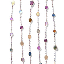  Collier pour femme en or jaune 18 carats et tourmalines multicolores. Collier Lunaria Marco Bicego CB2559-BBTM01