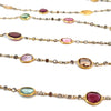 Collier pour femme en or jaune 18 carats et tourmalines multicolores. Collier Lunaria Marco Bicego CB2559-BBTM01