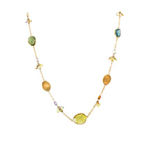  Collier pour femme en or jaune 18 carats et tourmalines multicolores. Collier Lunaria Marco Bicego CB2574-BMTM01