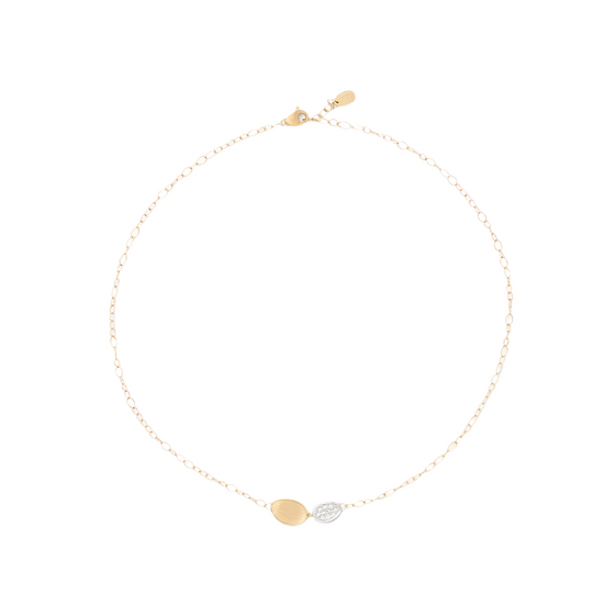 Collier pour femme en or jaune 18 carats et diamants blancs. Collier Lunaria Marco Bicego CB2591-B