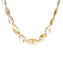  Collier pour femme en or jaune 18 carats et quartz rutile. Collier Lunaria Marco Bicego CB2701-QRT01