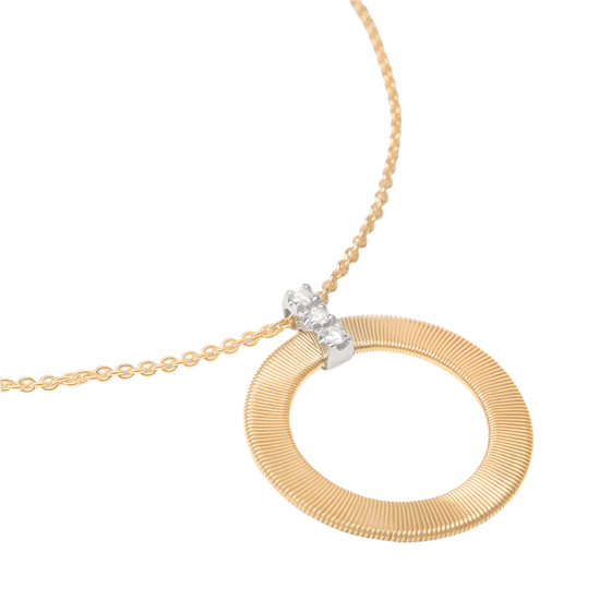 Collier pour femme en or jaune 18 carats et diamants. Collier Masai Marco Bicego CG797B