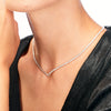 Collier pour femme en or blanc et diamants blancs. Collier Michaud 135178
