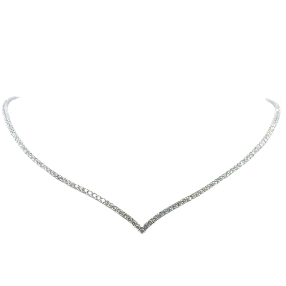 Collier pour femme en or blanc et diamants blancs. Collier Michaud 135178