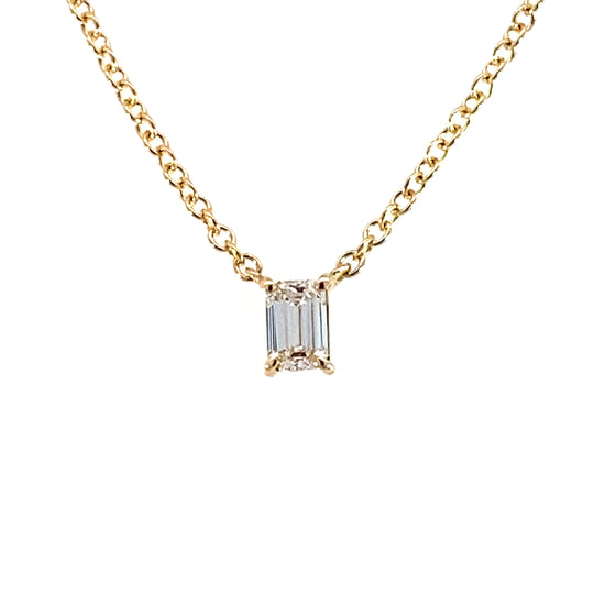 Collier pour femme en or jaune avec un pendentif en diamant blanc. Collier Michaud 154060