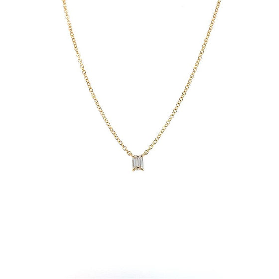 Collier pour femme en or jaune avec un pendentif en diamant blanc. Collier Michaud 154060