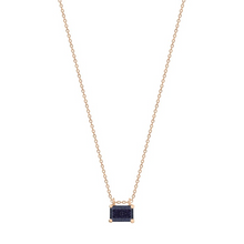 Collier pour femme en or rose et pendentif en blue sandstone. Collier Midnight Ginette NY MDNB3