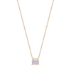 Collier pour femme en or rose et pendentif en diamants blancs. Collier Midnight Ginette NY MDND3