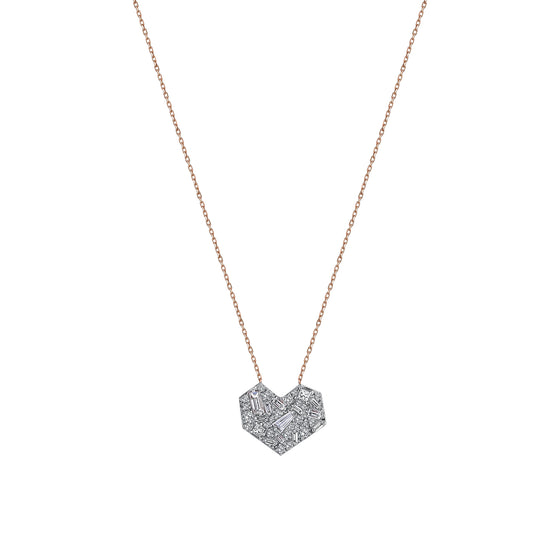 Collier pour femme en or rose et diamants en forme de coeur. Collier Milka's Party Kismet by Milka N0NL01410085Y00.001
