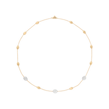  Collier pour femme en or jaune 18 carats et diamants blancs. Collier Silviglia Marco Bicego CB1838-E-B