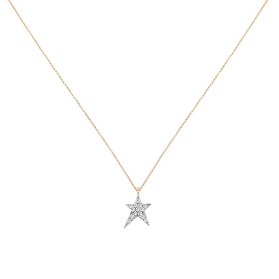 Collier pour femme en or rose et diamants en forme d'étoile. Collier Stars Kismet by Milka N0NL01410028Y00.001