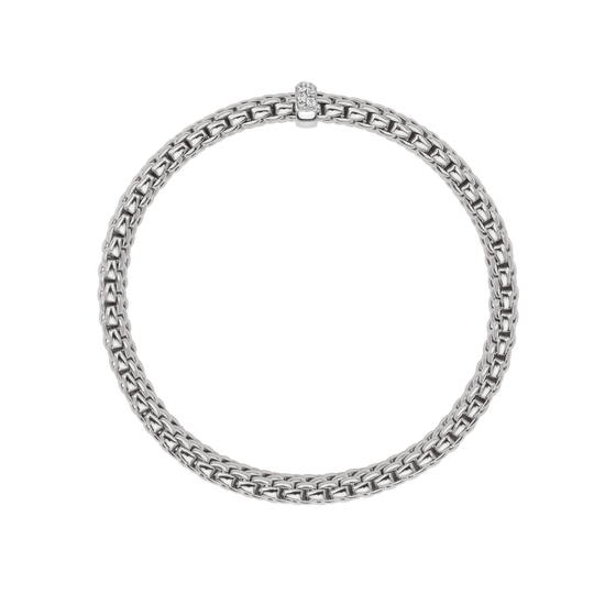 Bracelet pour homme et femme en or blanc et diamants. Bracelet Vendome Flex'it Fope 56002BX_BB_B_XBX_00M