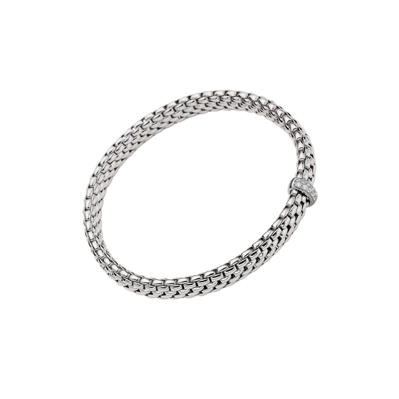 Bracelet pour homme et femme en or blanc et diamants. Bracelet Vendome Flex'it Fope 56002BX_BB_B_XBX_00M