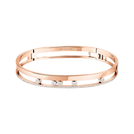 Move Romane Bangle Pink Gold Diamond Bracelet