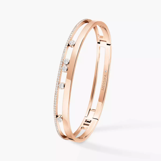 Move Romane Bangle Pink Gold Diamond Bracelet