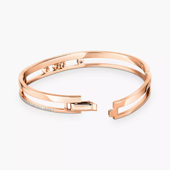 Move Romane Bangle Pink Gold Diamond Bracelet
