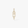 Move Uno Pavé Mono Earring Yellow Gold Diamond Earrings
