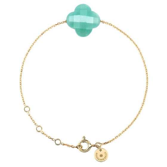 Bracelet, Amazonite, Or Jaune