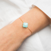 Bracelet, Amazonite, Yellow Gold