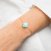 Bracelet, Amazonite, Or Jaune