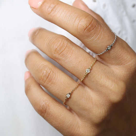 Bague Le Lien Diamant Blanc