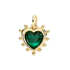Heart Charm With Malachite